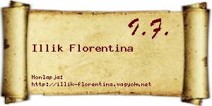 Illik Florentina névjegykártya
